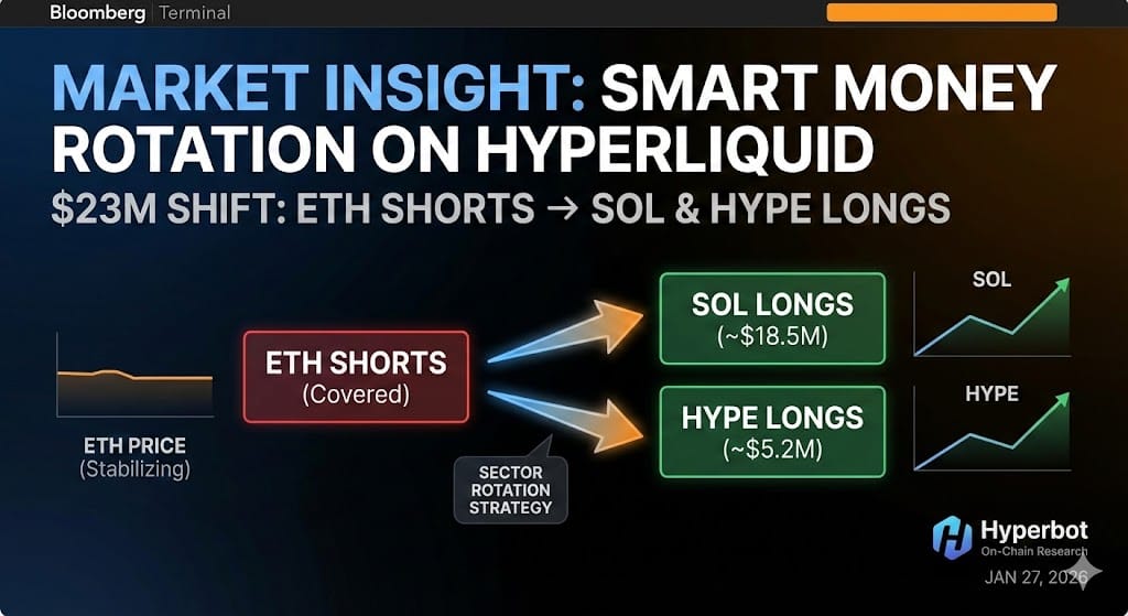 Market Insight: While ETH Gasps for Air, This Whale Rotates $23M into SOL & HYPE for Maximum Alpha