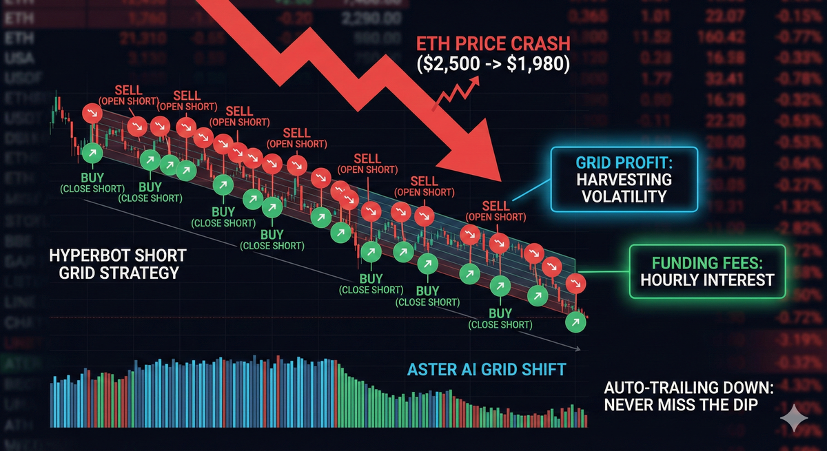 📉 The Crash is an Opportunity: Mastering Hyperbot’s "Short Grid" to Exploit the ETH Collapse