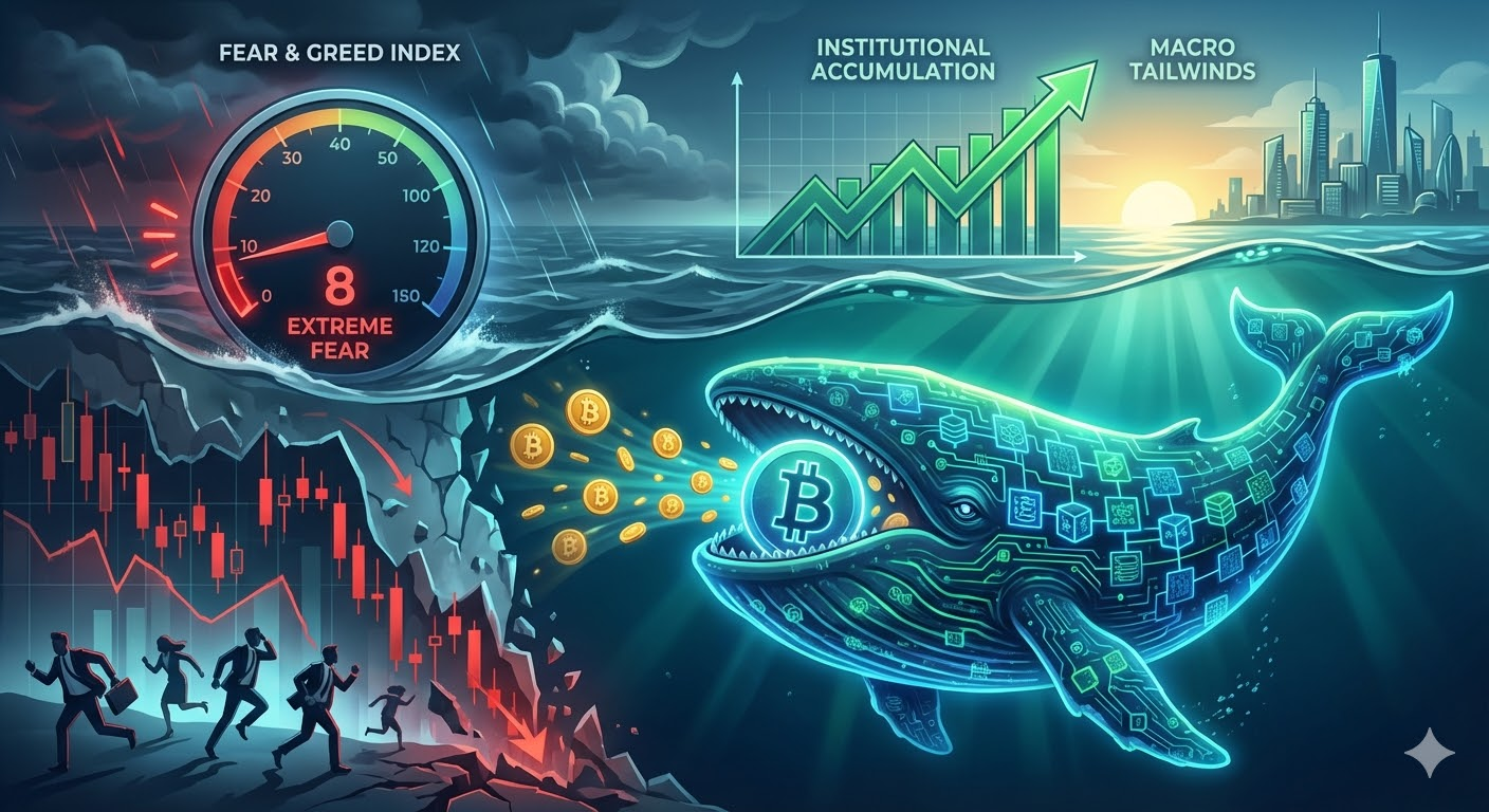 Crypto Market Deep Dive: Fear Index Hits 8, Why Are Institutions and Whales Accumulating?
