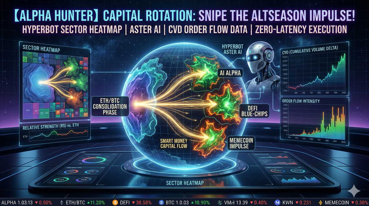🌪️ Whales Are Quietly Rotating! How to Catch the "Altseason" During ETH's Chop? Hyperbot's "Sector Heatmap" Snipes Capital Rotation with Precision