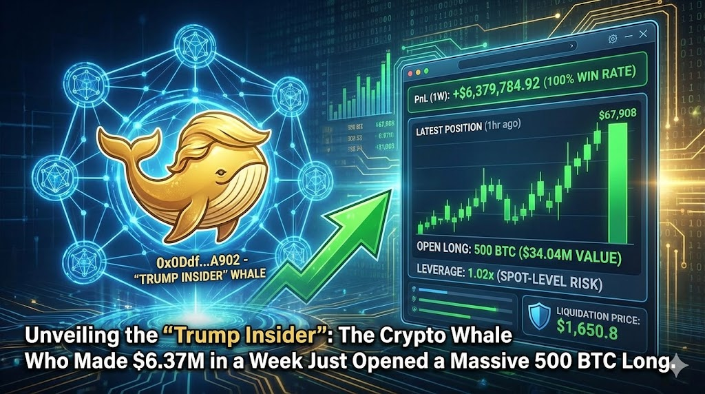Unveiling the "Trump Insider": The Crypto Whale Who Made $6.37M in a Week Just Opened a Massive 500 BTC Long