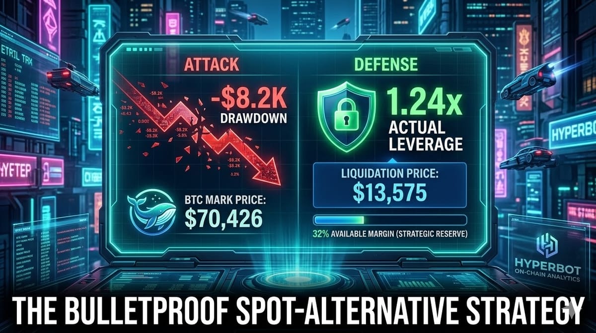 Unbothered by an $8.2K Drawdown! Decoding Hyperliquid Whale "coolish" and the Bulletproof 1.24x Spot-Alternative Strategy