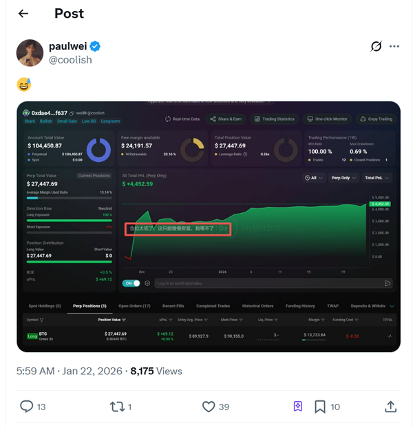 Even Paul Wei Gets Trolled? Hyperbot Turns On-Chain Tracking into a "Live Stream"