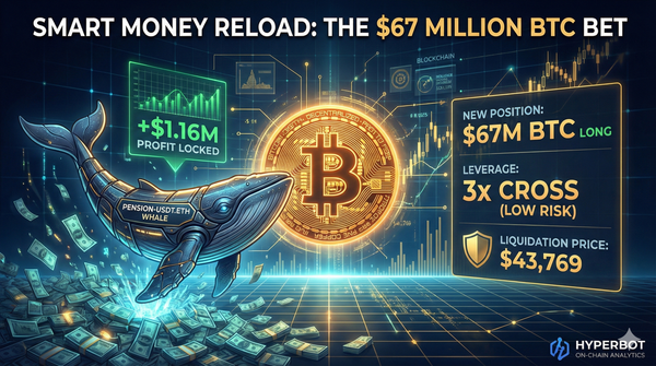 Over $25M in Profits! Legendary Whale pension-usdt.eth Bags $1.16M, Then Reloads with a $67M BTC Long