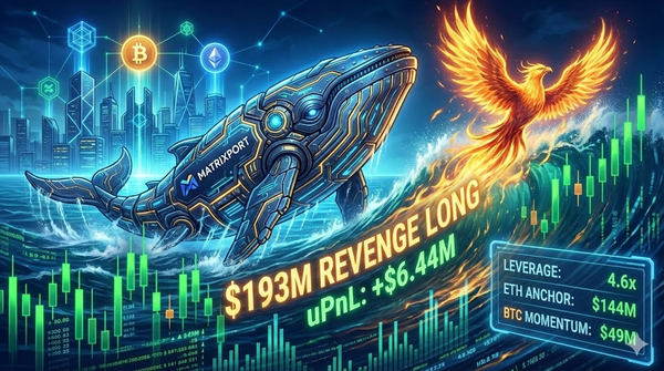 The Macro Phoenix: How the "Matrixport Whale" Engineered a $193M Revenge Long on Hyperliquid