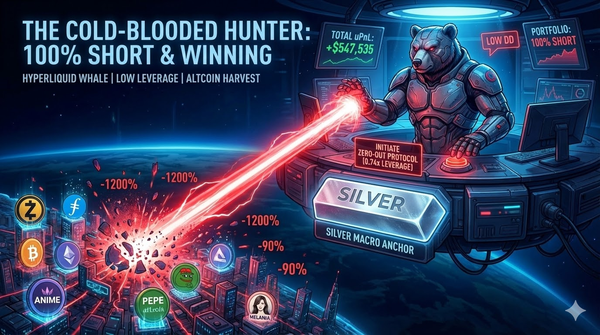 Unmasking the "Cold-Blooded Hunter" on Hyperliquid: Why This Whale is 100% Short and Winning